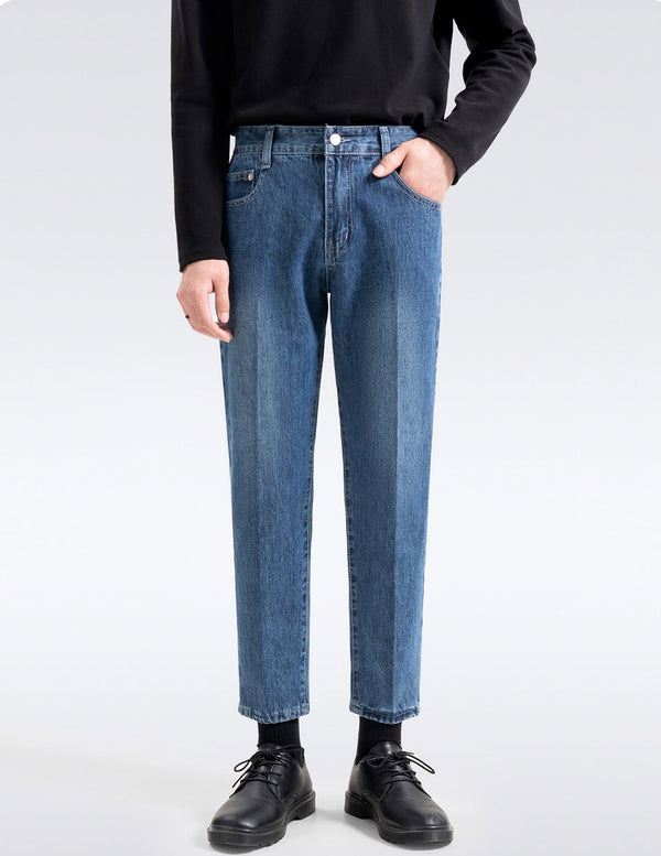 韓国ファッション SELCA-center pleat denim pants-2024ss-pt07-011
