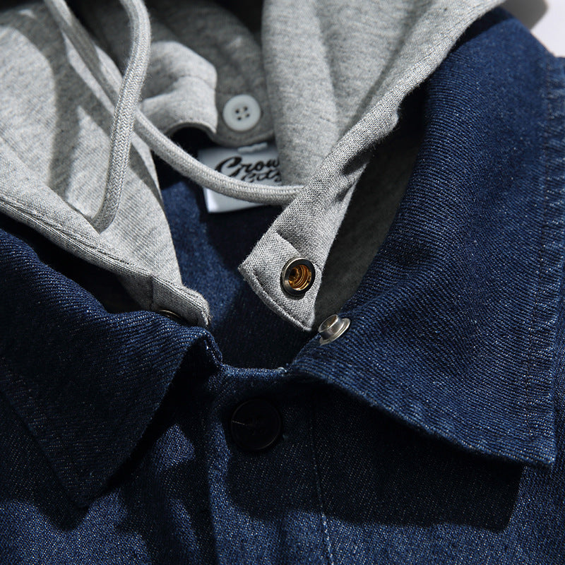 韓国ファッション SELCA-Different Materials Puffudi Parka Denim Jacket-mselca2024ss-037-06