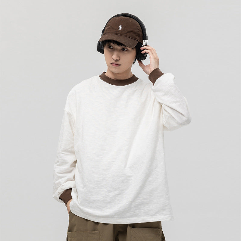 韓国ファッション SELCA-Bicolor song sleeve cut and sew-mselca2024ss-011-010