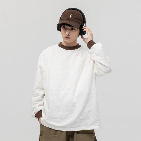 韓国ファッション SELCA-Bicolor song sleeve cut and sew-mselca2024ss-011-010