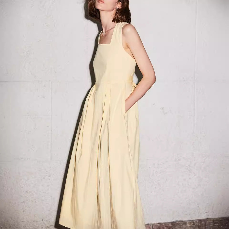 韓国ファッション SELCA-クロスオープンバックワンピース-2024ss-0063-06