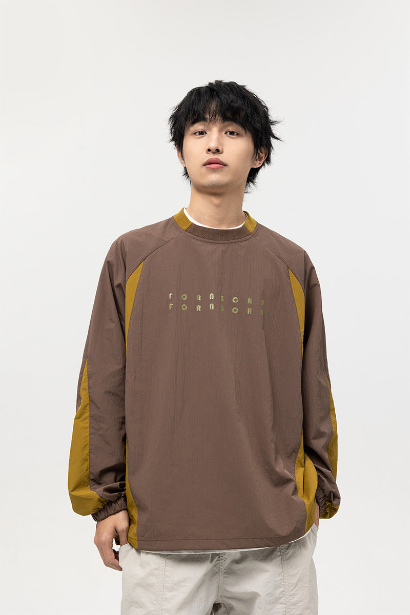 韓国ファッション SELCA-Long Sleeve Bicolor Shirt-mselca2024ss-004-019