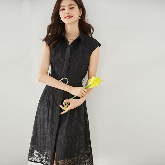 韓国ファッション SELCA-ジャガードカラードレス-2024ss-81-01