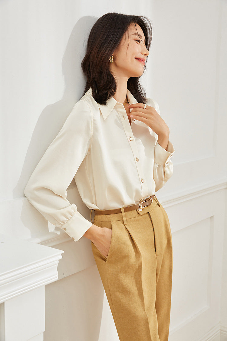 韓国ファッション SELCA-ドレープシャツ-2023aw-tp02-012