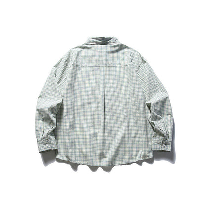 韓国ファッション SELCA-Triple line check casual shirt-mselca2024ss-033-04