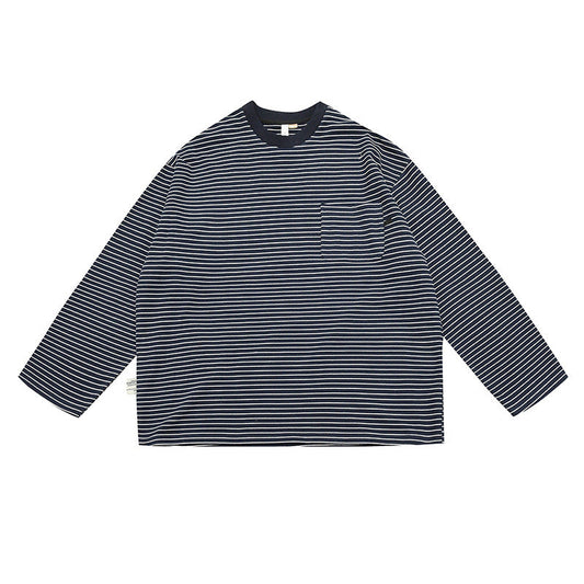 韓国ファッション SELCA-striped pocket cut and sew-mselca2024ss-098-01