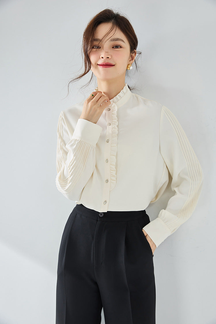 韓国ファッション SELCA-フリルブラウス-2023aw-tp03-06