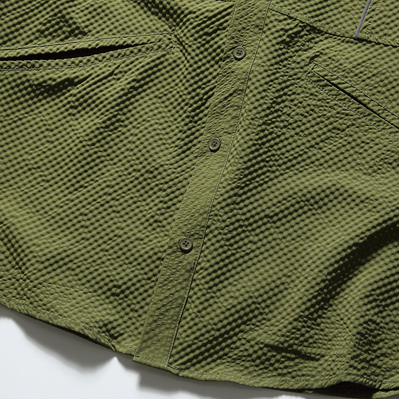 韓国ファッション SELCA-Multi-pocket design loose shirt-mselca2024ss-072-035