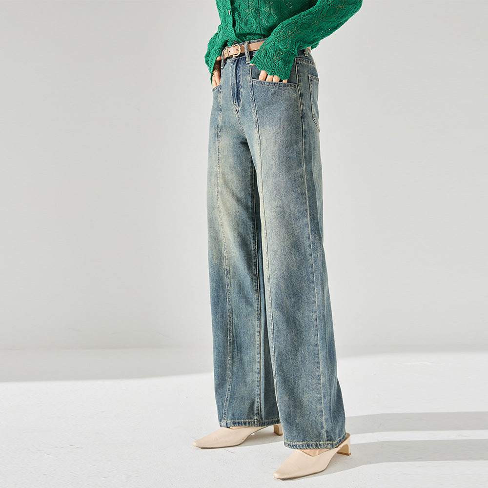韓国ファッション SELCA-ワイドデニムパンツ-2024ss-152-02
