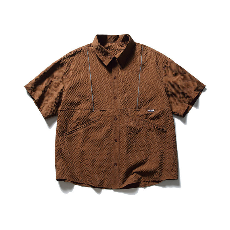 韓国ファッション SELCA-Multi-pocket design loose shirt-mselca2024ss-072-02