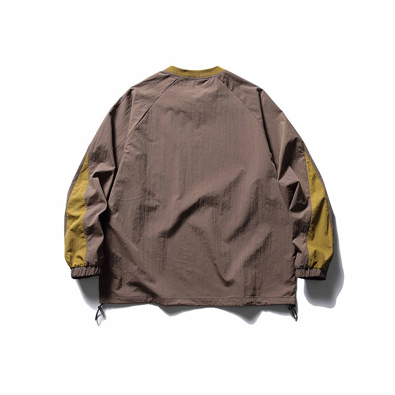 韓国ファッション SELCA-Long Sleeve Bicolor Shirt-mselca2024ss-004-05