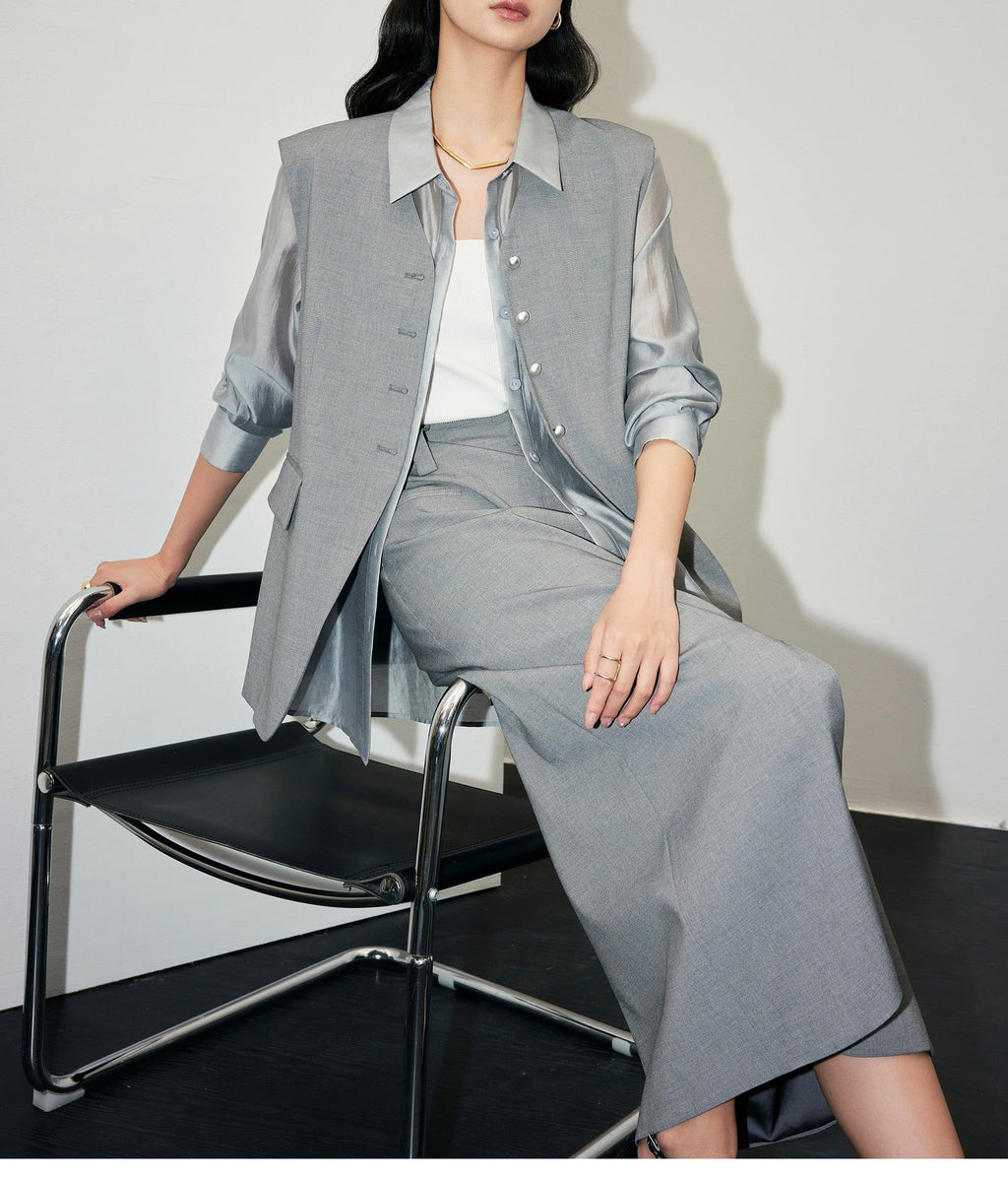 韓国ファッション SELCA-Vネック ノースリーブスリーピース-2024ss-0019-011