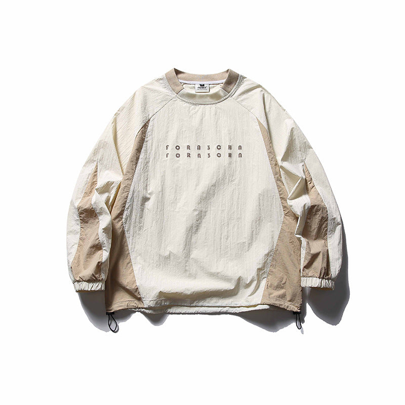韓国ファッション SELCA-Long Sleeve Bicolor Shirt-mselca2024ss-004-01