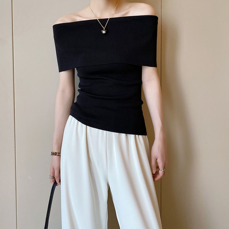 韓国ファッション SELCA-オフショルダーニットトップス-2023aw-tp12-02