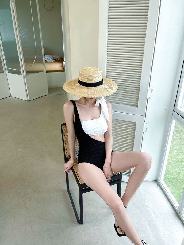 韓国ファッション SELCA-バイカラーワンショルビキニ-2023ss-sm11-06