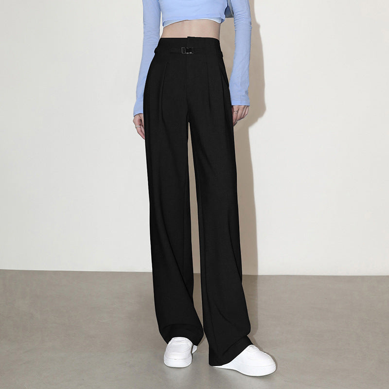 韓国ファッション SELCA-バックルベルトストレートパンツ-2024ss-0072-06