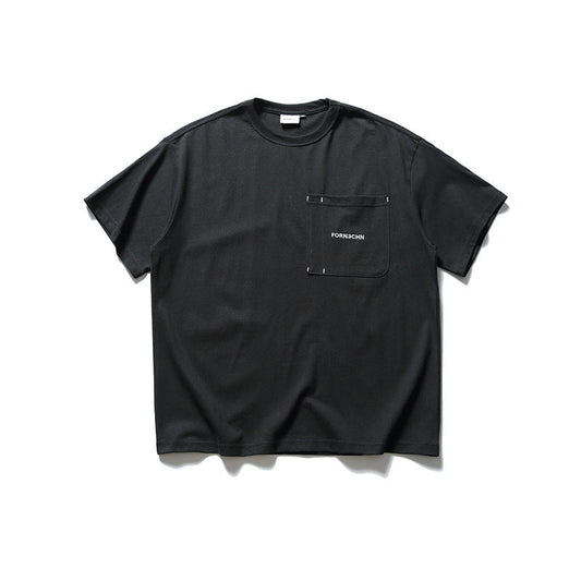 韓国ファッション SELCA-Stitched design cotton T-shirt-mselca2024ss-075-01