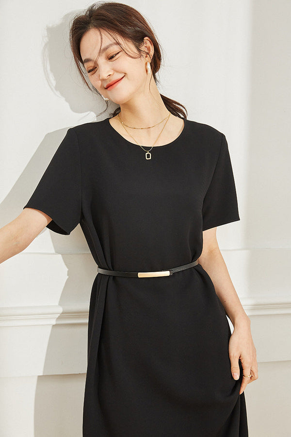 韓国ファッション SELCA-マットカジュアルミディアムワンピース-2024ss-95-041