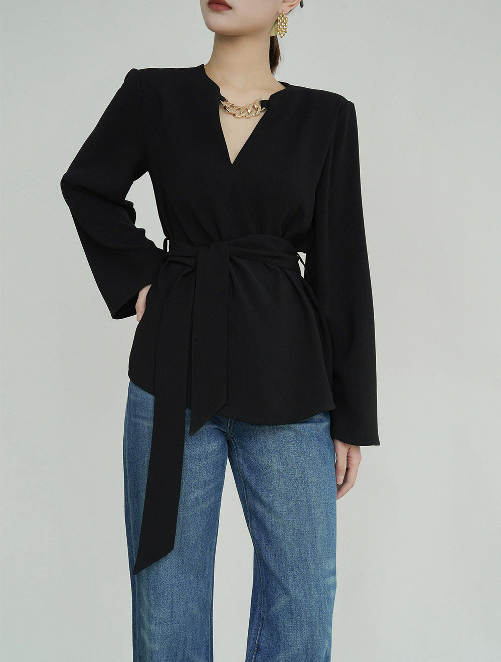 韓国ファッション SELCA-チェーントップ-2024ss-0055-011