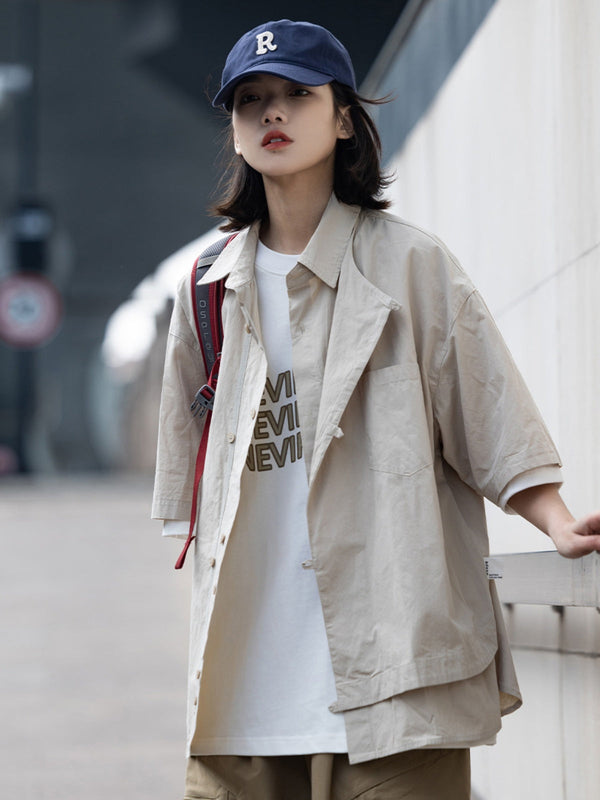 irregular pocket asymmetrical tops