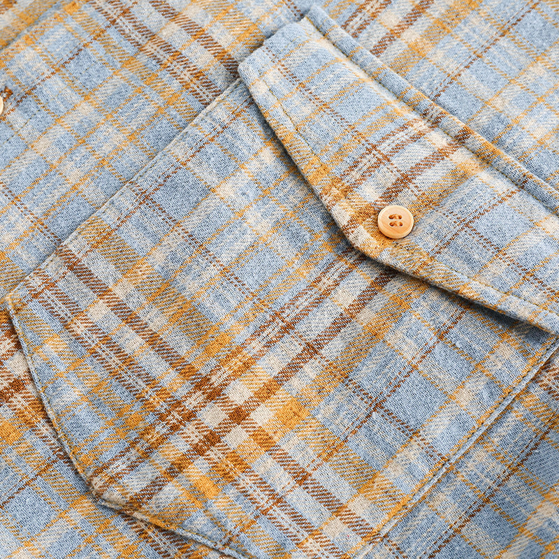 韓国ファッション SELCA-contrast color casual loose shirt-mselca2024ss-0109-05