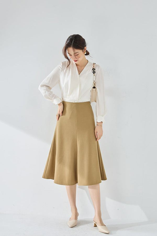 韓国ファッション SELCA-シングルブレストスーツスカート-2023aw-sk04-02