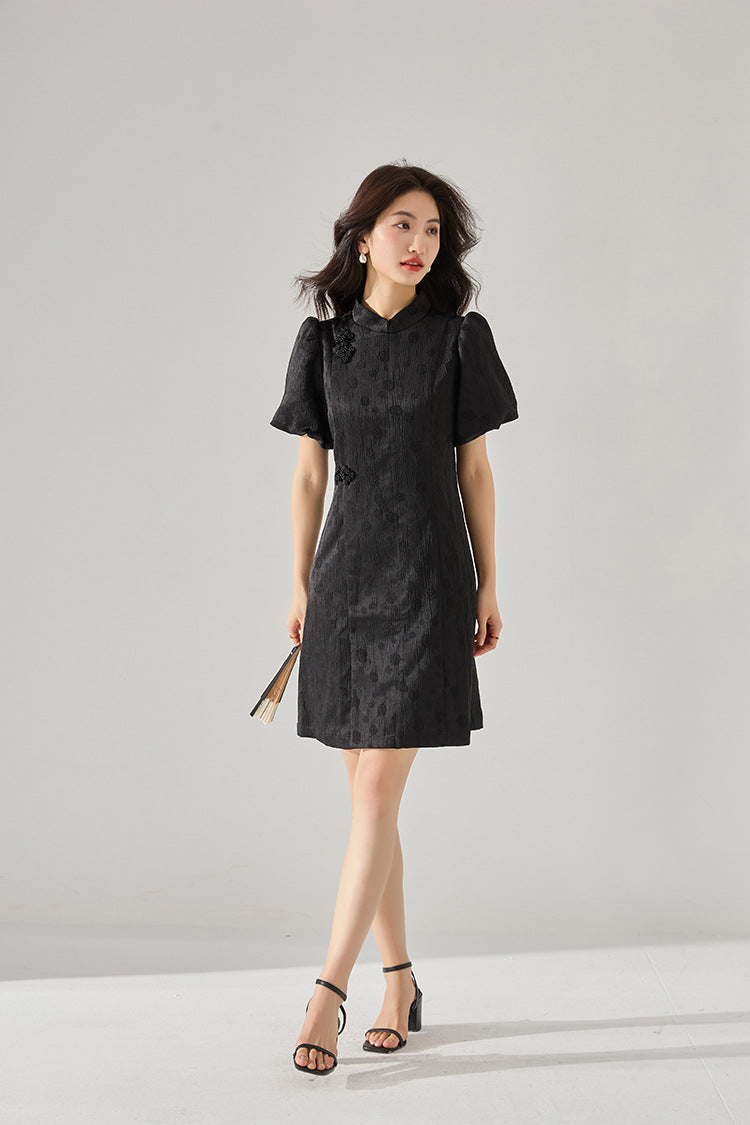韓国ファッション SELCA-チャイナスタイルミニドレス-2024ss-125-010