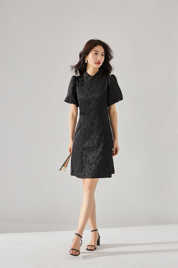 韓国ファッション SELCA-チャイナスタイルミニドレス-2024ss-125-010