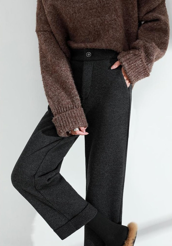 韓国ファッション SELCA-ローカットウールパンツ-2023aw-pt10-014