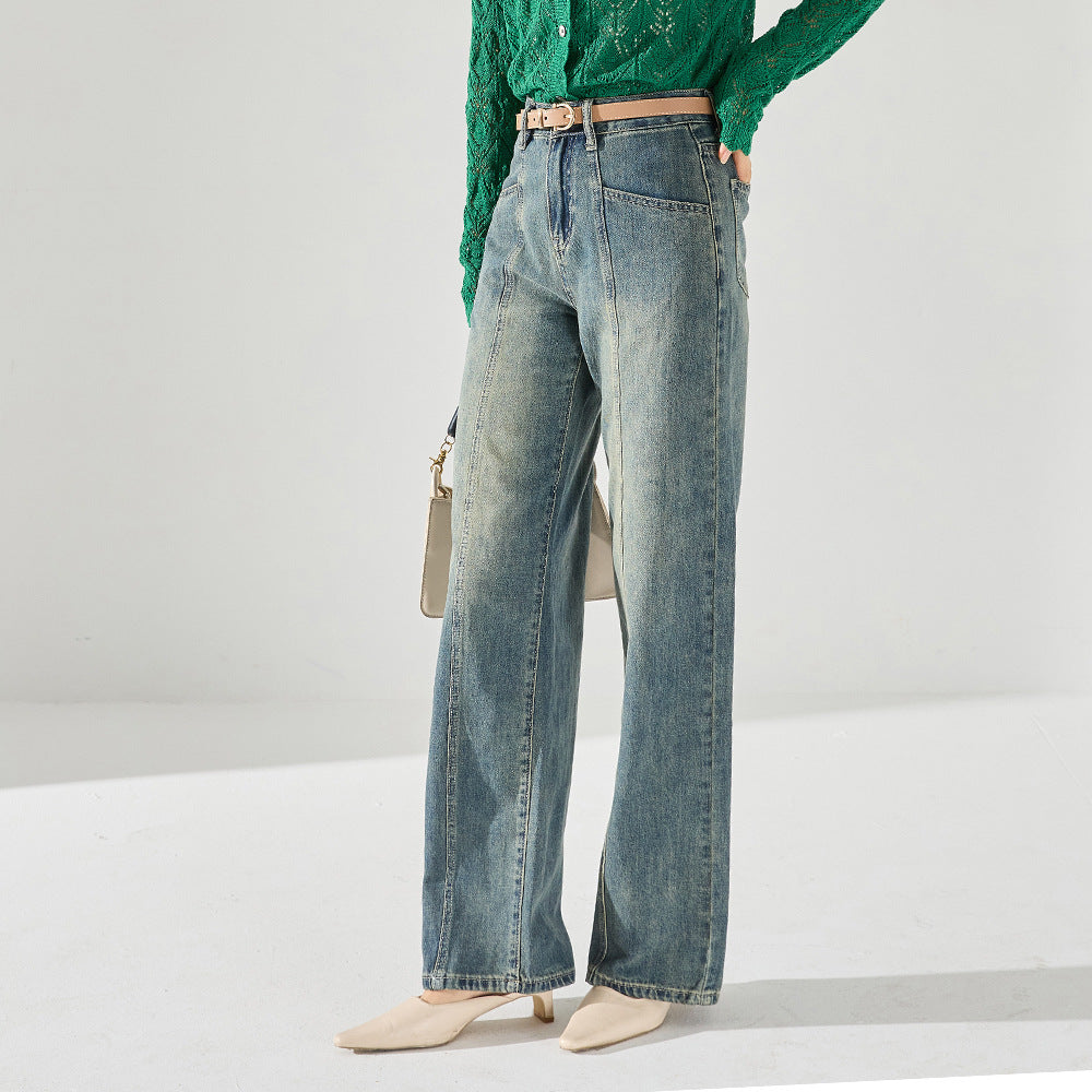 韓国ファッション SELCA-ワイドデニムパンツ-2024ss-152-04