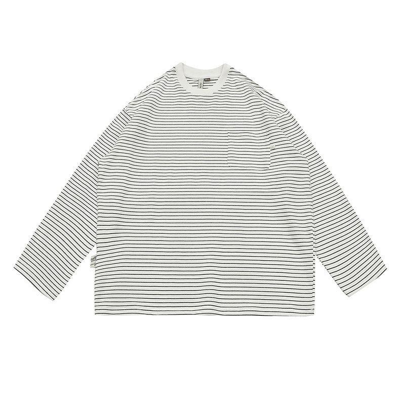 韓国ファッション SELCA-striped pocket cut and sew-mselca2024ss-098-02