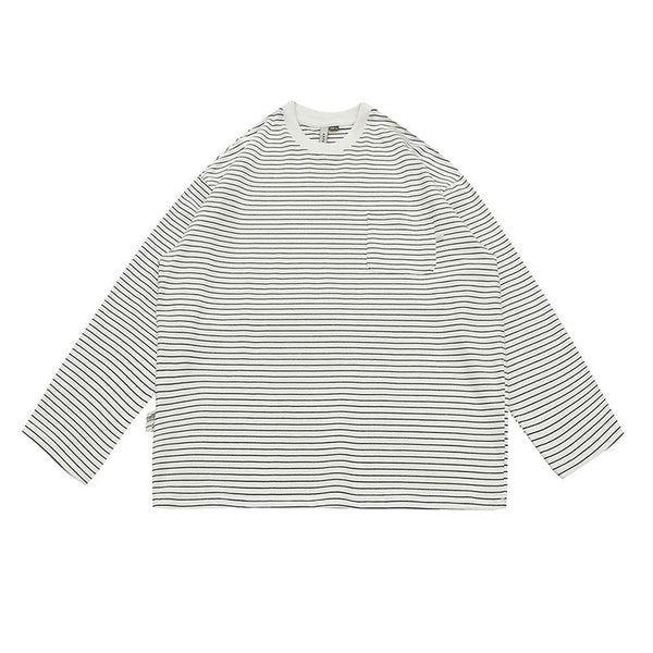 韓国ファッション SELCA-striped pocket cut and sew-mselca2024ss-098-02
