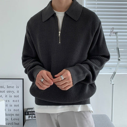 韓国ファッション SELCA-half zip knit-2024ss-tp03-09