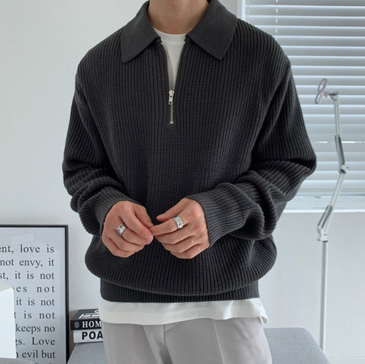 韓国ファッション SELCA-half zip knit-2024ss-tp03-016