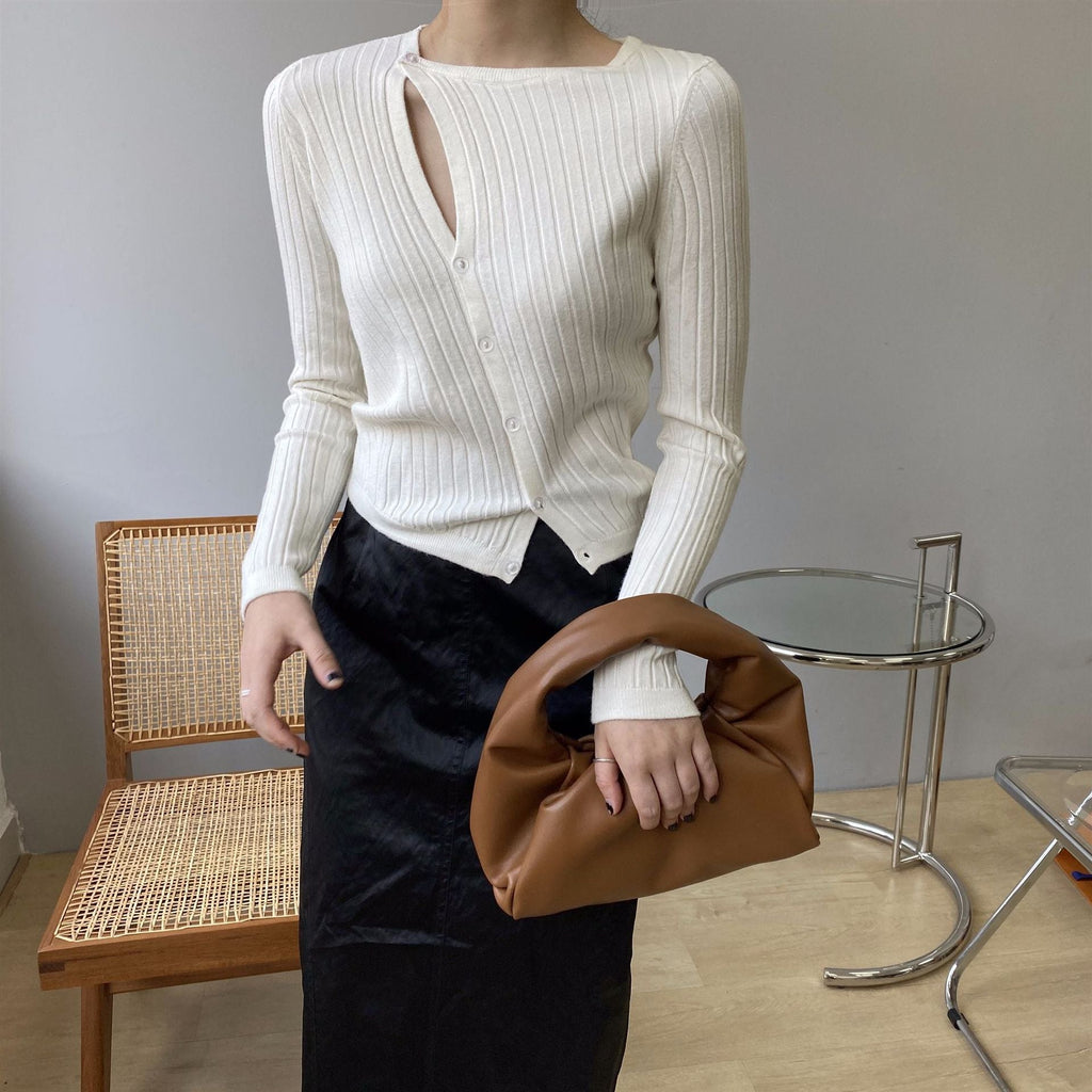 韓国ファッション SELCA-アシメニットカーディガン-2024ss-tp37-08