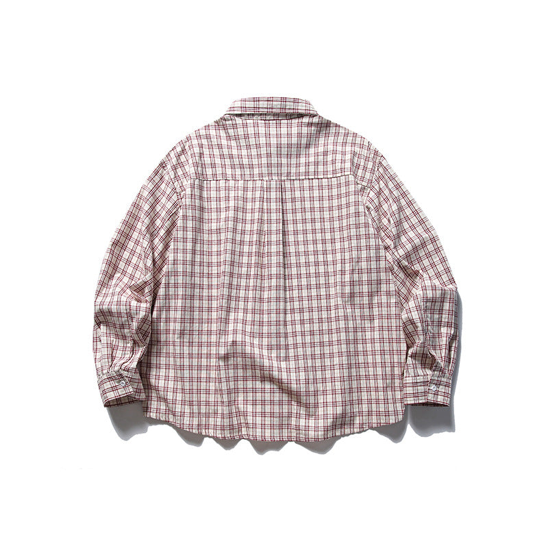 韓国ファッション SELCA-Triple line check casual shirt-mselca2024ss-033-011