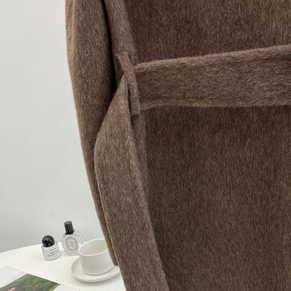 韓国ファッション SELCA-スカーフ風ダブルボタンロングコート-2023aw-ou44-040