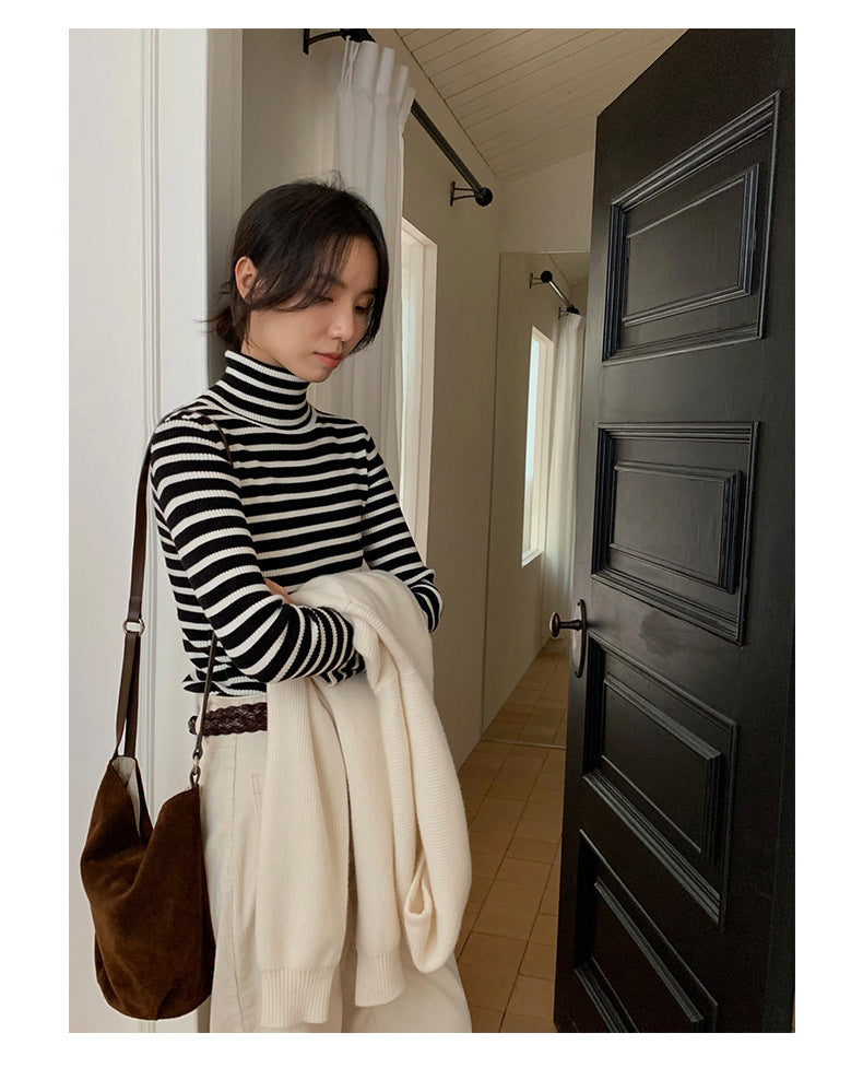 韓国ファッション SELCA-リブタートルニット-2023aw-tp20-015