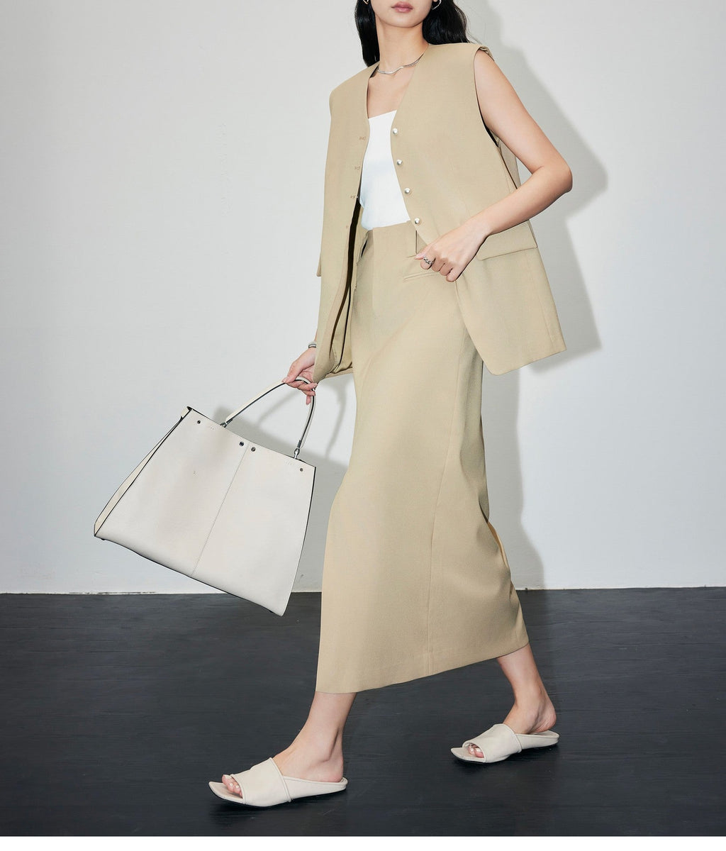 韓国ファッション SELCA-Vネック ノースリーブスリーピース-2024ss-0019-027