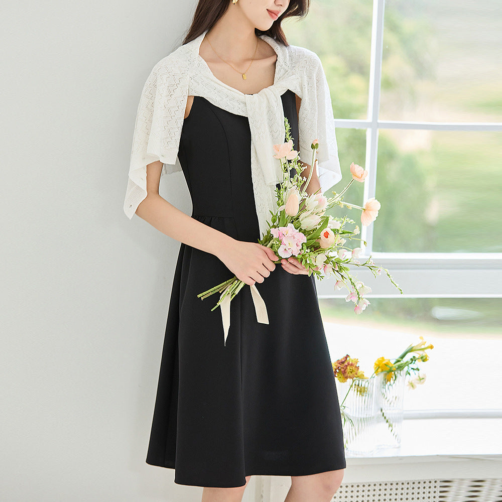 韓国ファッション SELCA-ブラックAラインスカート-2024ss-79-02