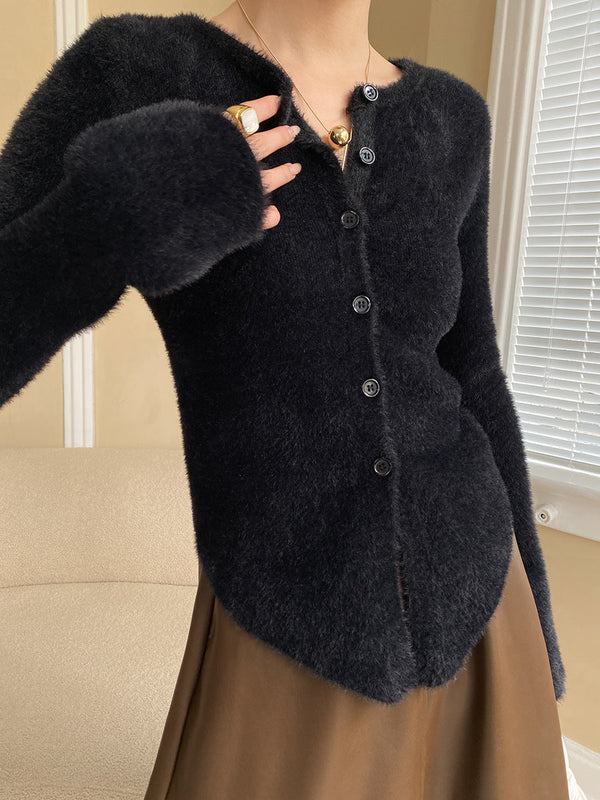 韓国ファッション SELCA-フレアスリーブシャギーカーディガン-2023aw-ou38-033