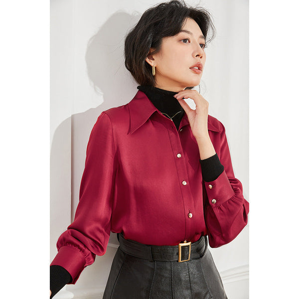 韓国ファッション SELCA-ドレープシャツ-2023aw-tp02-04