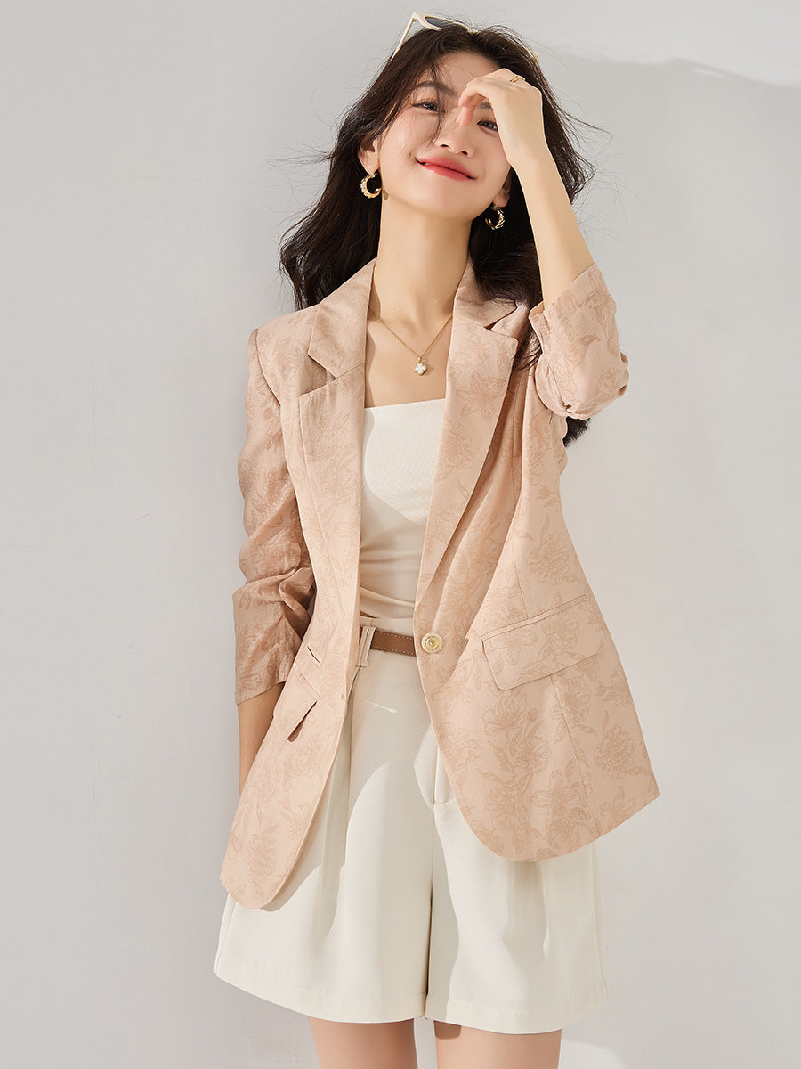 韓国ファッション SELCA-フラワーデザインカラージャケット-2024ss-135-02
