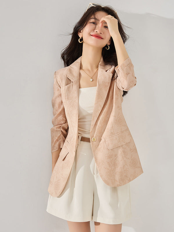 韓国ファッション SELCA-フラワーデザインカラージャケット-2024ss-135-02