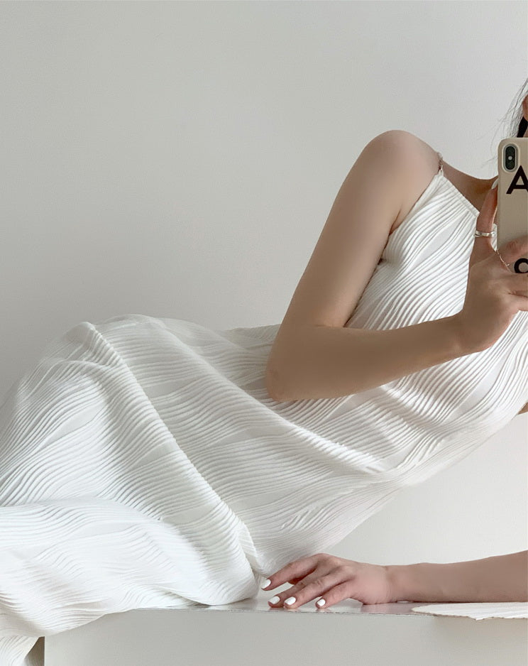 韓国ファッション SELCA-ビーズストラップワンピース-2023ss-op25-010