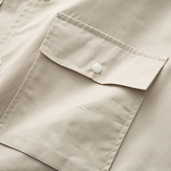 韓国ファッション SELCA-double pocket casual shirt-mselca2024ss-0110-08
