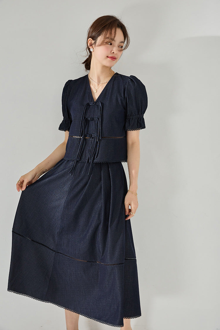 韓国ファッション SELCA-デザインデニムスカート-2024ss-201-04