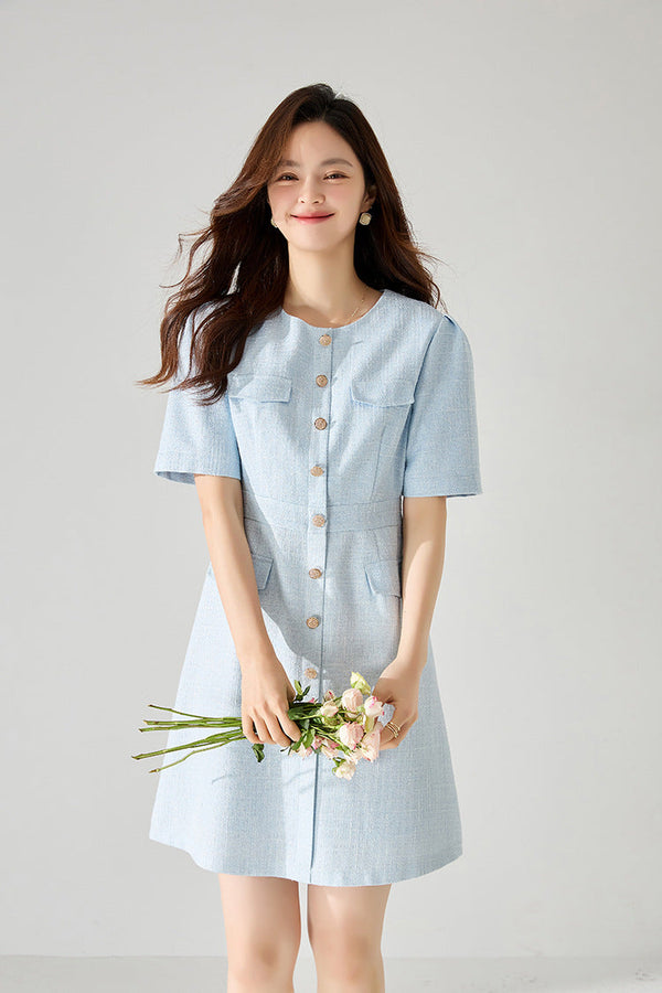 韓国ファッション SELCA-フレンチミニワンピース-2024ss-96-017