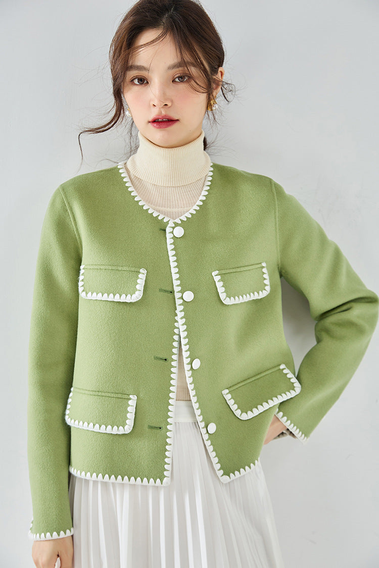 韓国ファッション SELCA-コントラストカラーウールショートジャケット-2024ss-ou28-02