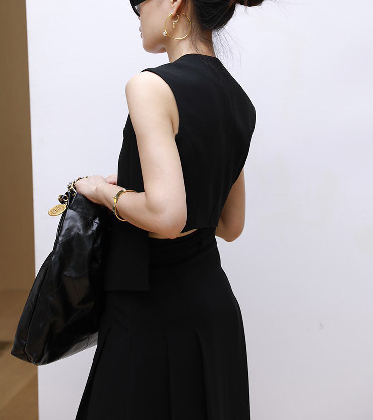 韓国ファッション SELCA-アシメジレセットアップ-2024ss-0068-026